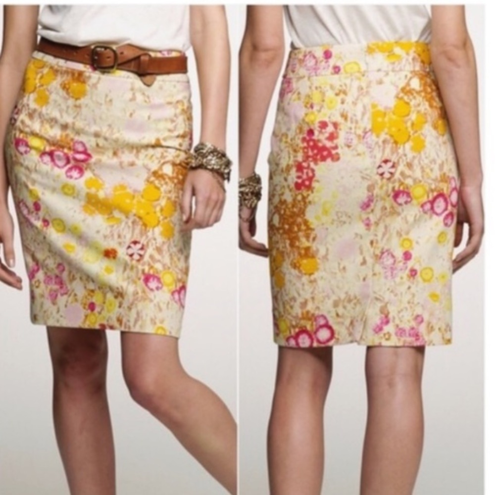 J.crew Sunshine Peony Skirt